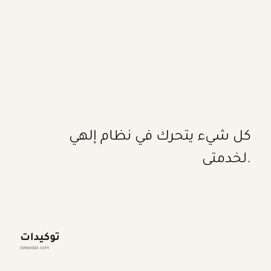 توكيد الامتنان: كل شيء يتحرك في نظام إلهي لخدمتي.